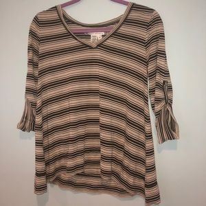 Black & Cream Striped Shirt